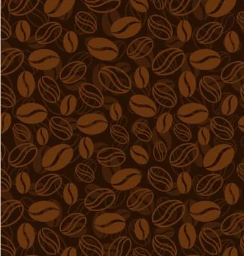 Coffee beans pattern Stock Illustration