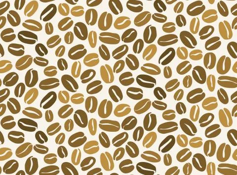 Coffee beans pattern 库存插图