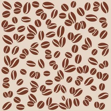 Coffee beans pattern illustration Stock Illustration
