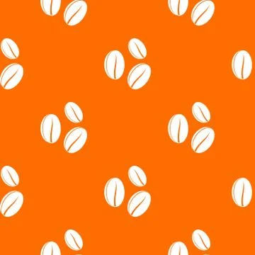 Coffee beans pattern seamless Illustrazione stock
