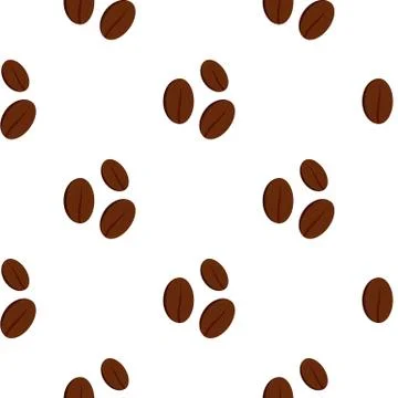 Coffee beans pattern seamless Stock Illustration