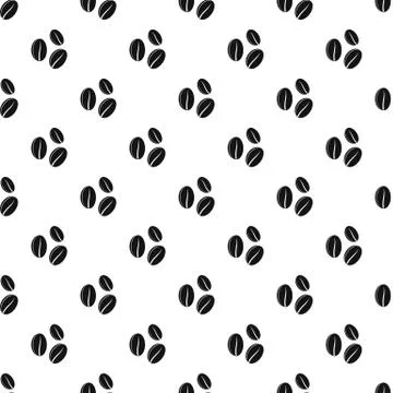 Coffee beans pattern, simple style 스톡 일러스트