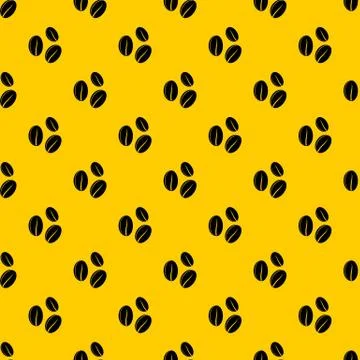 Coffee beans pattern vector 库存插图