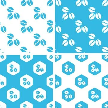 Coffee beans patterns set Stock Illustration