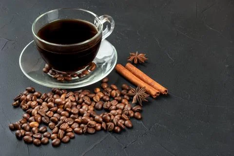 Coffee with beans Stockfoto's