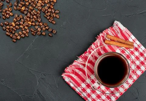 Coffee with beans 스톡 사진