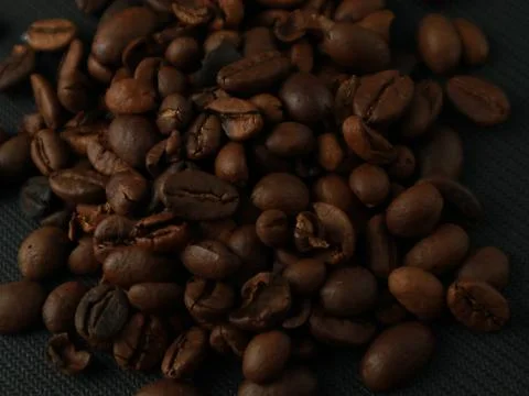 Coffee beans pile Stockfoto's