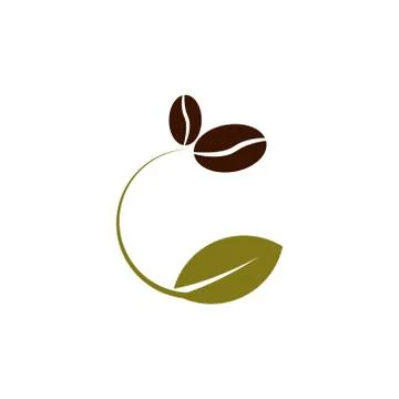 Coffee beans plant vector design template illustration Stock Illustration