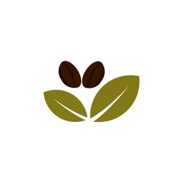 Coffee beans plant vector design template illustration Stock Illustration