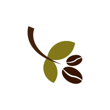 Coffee beans plant vector design template illustration Stock Illustration