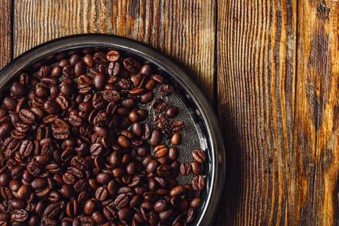 Coffee Beans on Plate. Foto stock