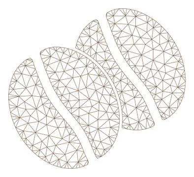 Coffee Beans Polygonal Frame Vector Mesh Illustration Illustrazione stock