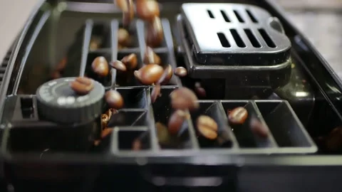 Coffee Beans Pouring Slo Mo 24FPS HD 30secs Stock Footage 139097957
