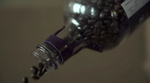 Coffee Beans Pouring in Slow Motion Stock Footage 42384721