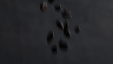 Coffee Beans Quickly Falling Stock Footage 109068749