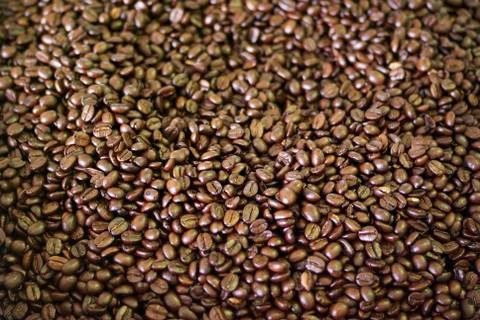 Coffee beans roasted Stock Photos