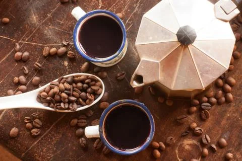 Coffee beans roasted Stock Photos