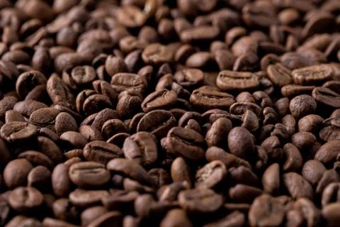 Coffee beans roasterd to medium Stockfoto's
