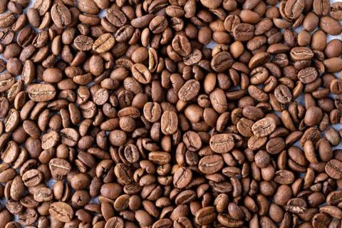 Coffee beans roasterd to medium Stock Photos