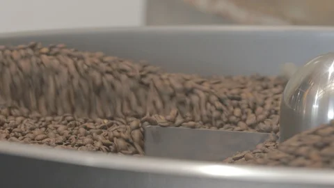 Coffee beans roasting in 4K Stock Footage 113773784