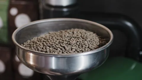 Coffee Beans Roasting B Roll Footage Slow Motion Cooking Video stock 278125257