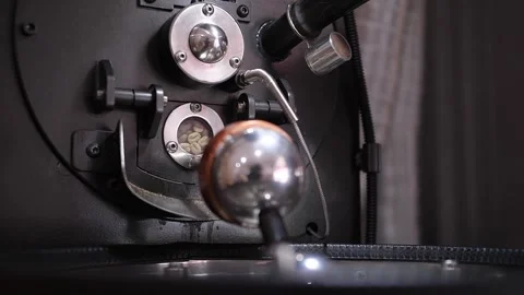 Coffee Beans Roasting inside Coffee Machine Arabica Robusta Super Slow Motion Stock Footage 266246109