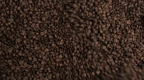 Coffee beans in the roasting machine. Selective focus. Copy space Stock Footage 43481570