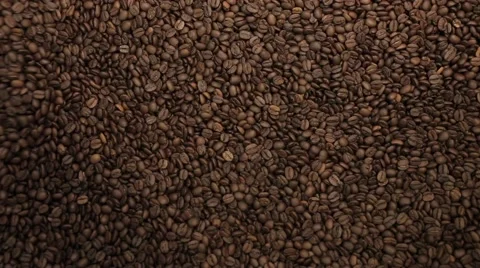 Coffee beans in the roasting machine. Selective focus. Copy space Stock-Footage 43482202