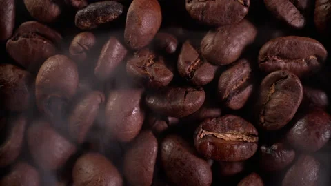 Coffee beans in the roasting process taken close-up. Stock Footage 170865163