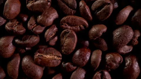 Coffee beans in the roasting process taken close-up.. Stock-Footage 170865196