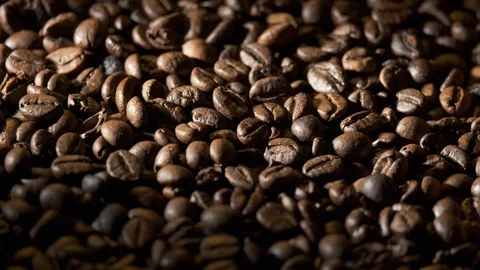 Coffee beans rotating Stock Footage 101005593