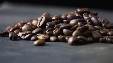 Coffee beans rotating Stock Footage 101759332