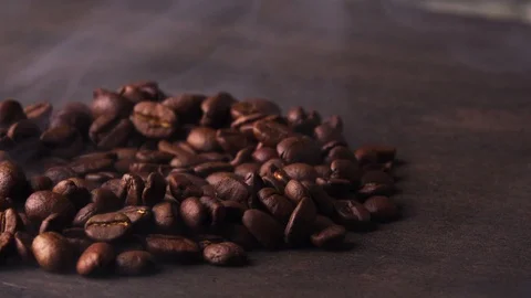 Coffee beans rotating Stock Footage 101759834