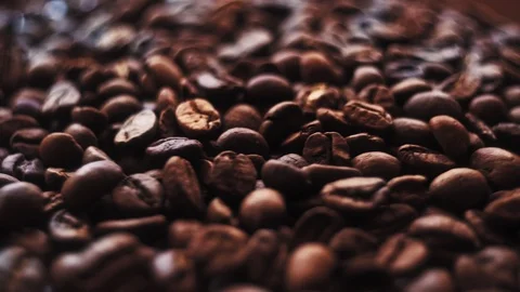 Coffee Beans Rotation in 4k Stock Footage 121780528