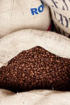 Coffee beans sack 스톡 사진