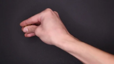 Coffee beans scatter on a black table. Instant coffee Stock Footage 120449487