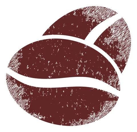 Coffee Beans Scratched Icon Vector Illustrazione stock