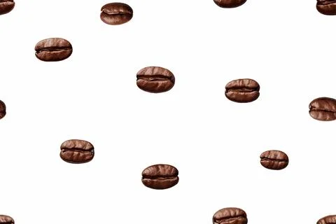 Coffee beans seamless background. Stockillustratie