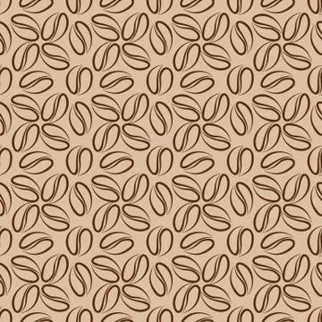 Coffee beans seamless Stock Illustration