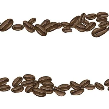 Coffee beans seamless pattern in arabic style. Hand drawn coffee beans vector Stock Illustration