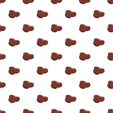 Coffee beans seamless pattern for backgrounds and textures Stock Illustration