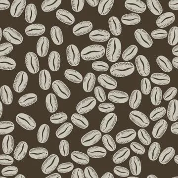 Coffee beans seamless pattern 스톡 일러스트