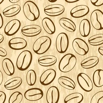 Coffee Beans Seamless Pattern Stock-Illustration