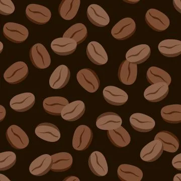 Coffee beans seamless pattern Illustrazione stock
