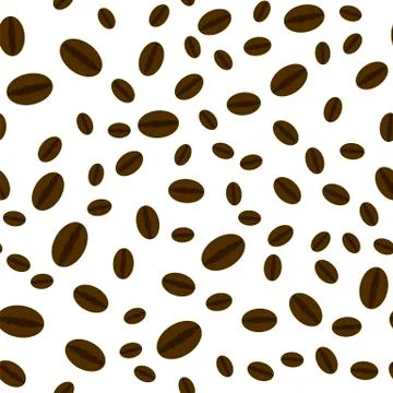 Coffee Beans Seamless Pattern Illustrazione stock