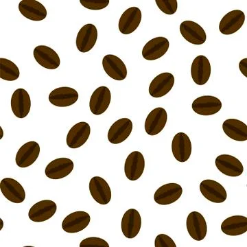Coffee Beans Seamless Pattern Illustrazione stock