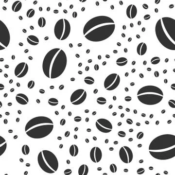 Coffee beans seamless pattern Stock Illustration