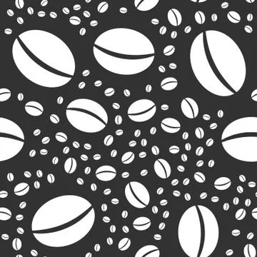 Coffee beans seamless pattern Stock Illustration