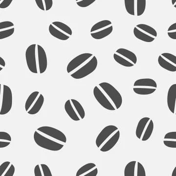 Coffee beans seamless pattern illustration. Stock Illustration