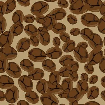 Coffee beans Seamless pattern with roasted coffee beans Copyright: xZoonar... Foto stock